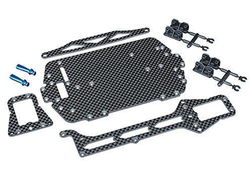 Traxxas 7525 Carbon fiber conversion kit (includes chassis upper chassis battery hold down adhesive foam tape hardware) - Excel RC