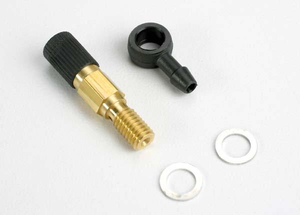Traxxas 5250 Needle assembly high-speed (with fuel fitting) 2.5x1.15mm O-ring (2) 5.3x7.8x.6mm crush washer (2) (TRX® 2.5 2.5R) - Excel RC