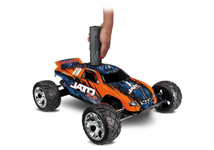 Traxxas Jato 3.3: 1/10 Scale Nitro-Powered 2WD Stadium Truck with TQi 2.4GHz Radio and TSM, Orange - Excel RC