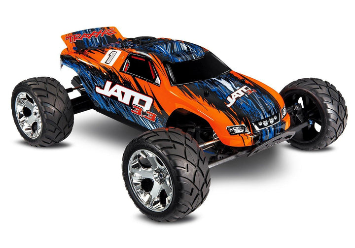 Traxxas Jato 3.3: 1/10 Scale Nitro-Powered 2WD Stadium Truck with TQi 2.4GHz Radio and TSM, Orange - Excel RC