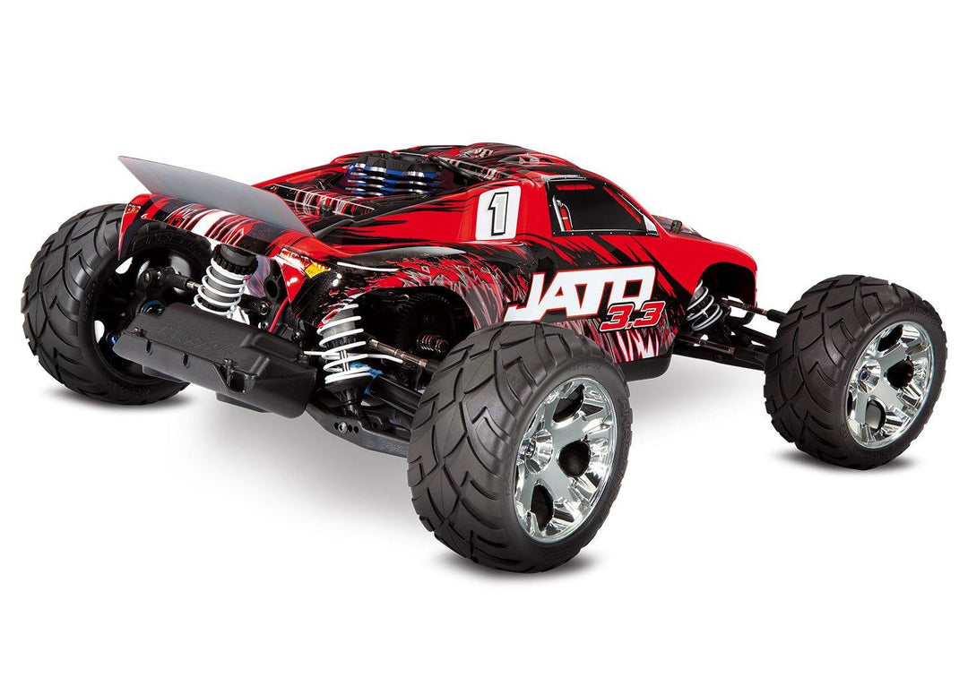 Traxxas Jato® 3.3:  1/10 Scale 2-Speed Nitro-Powered 2WD Stadium Truck Red - Excel RC