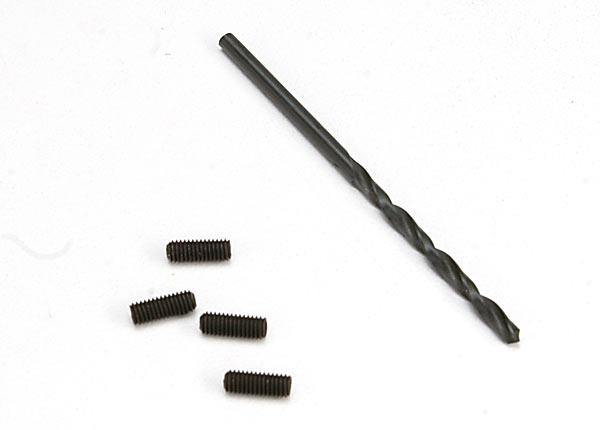 Traxxas 5554 Suspension down stop screws (includes 2.5mm drill bit) (limits suspension droop sets maximum ride height) - Excel RC