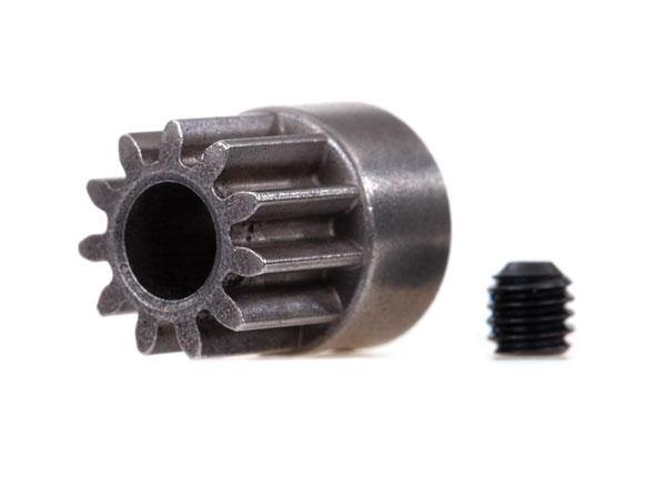 Gear, 11-T pinion (0.8 metric pitch, compatible with 32-pitch) (fits 5mm shaft)/ set screw - Excel RC