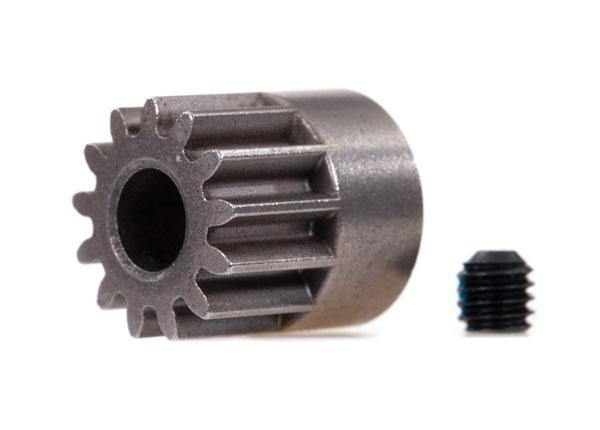 Gear, 13-T pinion (0.8 metric pitch, compatible with 32-pitch) (fits 5mm shaft)/ set screw - Excel RC