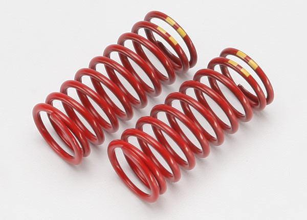 Traxxas 5648 Spring shock (red) (long) (GTR) (4.9 rate double yellow stripe) (1 pair) - Excel RC