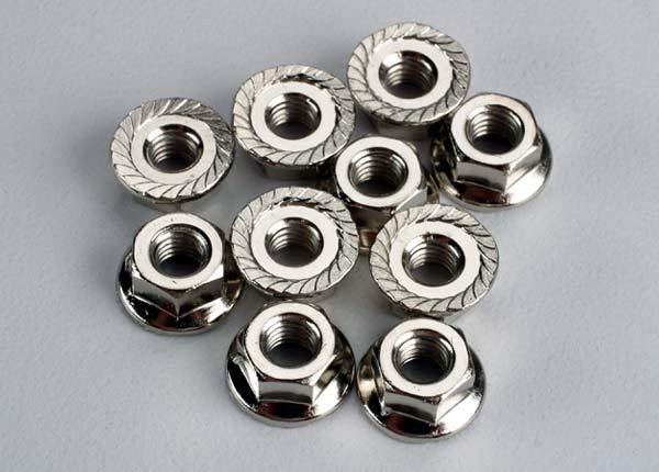 Traxxas 6135 Nuts 4mm flanged (10) - Excel RC