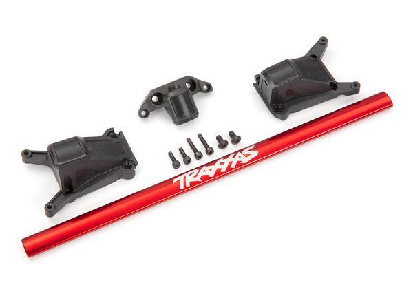 Chassis brace kit, red (fits Rustler® 4X4 or Slash 4X4 models equipped with Low-CG chassis) - Excel RC