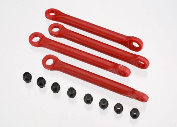 Traxxas 7018 Push rod (molded composite) (red) (4) hollow balls (8) - Excel RC