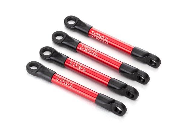 Traxxas 7018X Push rods aluminum (red-anodized) (4) (assembled with rod ends) - Excel RC