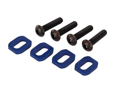 Traxxas 7759 Washers motor mount aluminum (blue-anodized) (4) 4x18mm BCS (4) - Excel RC
