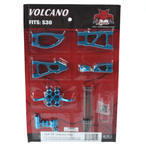 Redcat (HUK-7B) Volcano S30 Pro hop up kit (New version) (Blue) - Excel RC