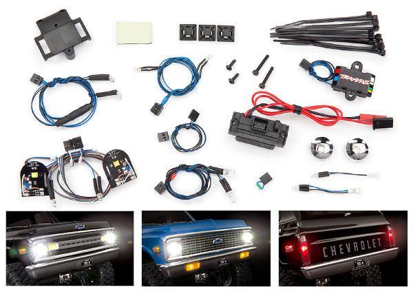LED light set, complete with power supply (contains headlights, tail lights, side marker lights, & distribution block) (fits #9111 or 9112 body) - Excel RC