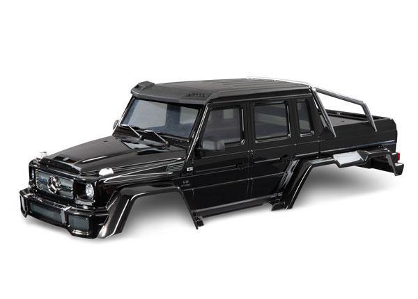 Traxxas 8825R Body Mercedes-Benz® G 63® complete (gloss black metallic) (includes grille side mirrors door handles & windshield wipers) - Excel RC