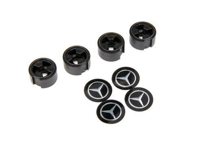 Traxxas 8873 Center caps Mercedes-Benz® G 500®  4x4²  wheel (black) (4) - Excel RC