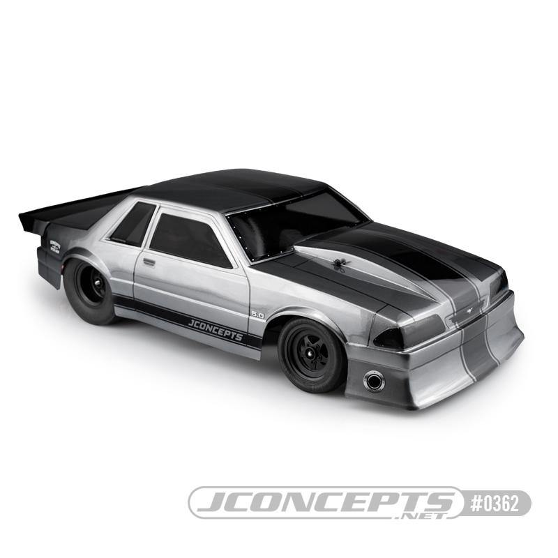 JConcepts 1991 Ford Mustang Fox Body Street Eliminator Drag Racing Body (Clear) - Excel RC