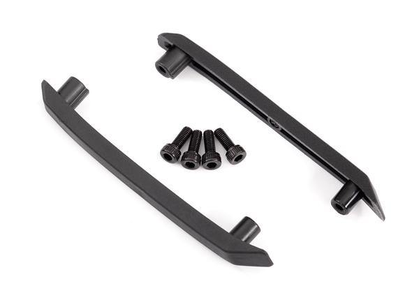 Skid plate, roof (body) (black) (left & right)/ 3x8mm CS (4) - Excel RC