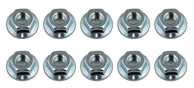Associated Wheel Nuts, M4 Serrated, flanged, silver steel 91826 | ASC91826