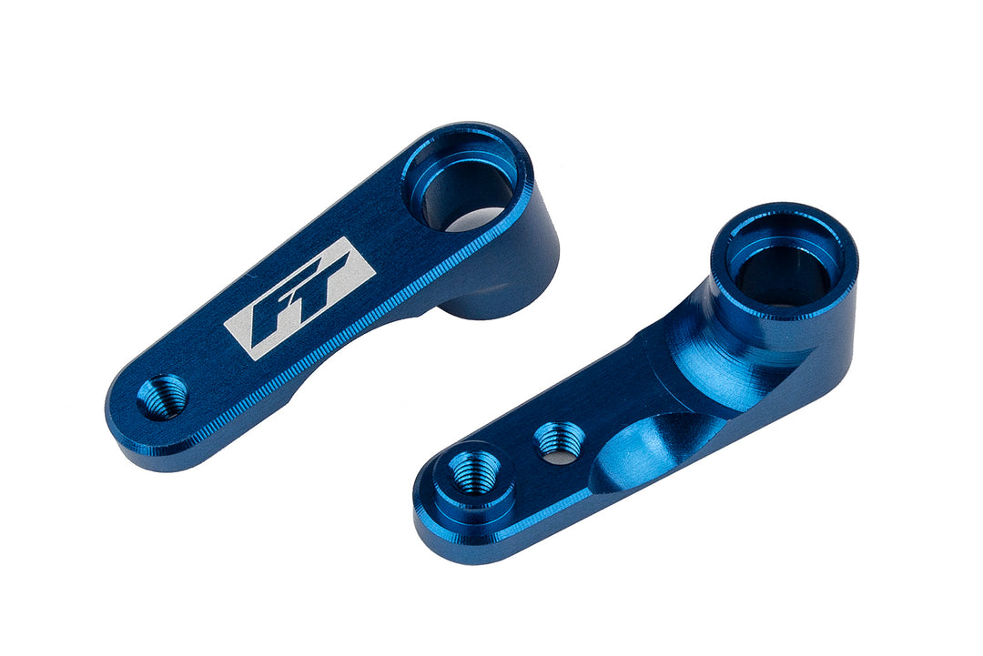 Team Associated RC10B6.4 FT Steering Bellcranks, blue aluminum ASC91983