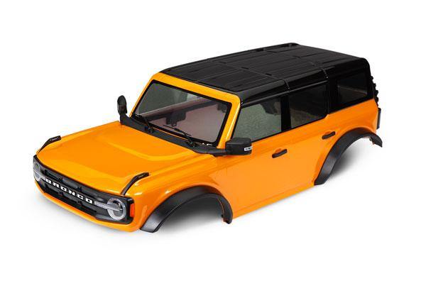 Traxxas Body, Ford Bronco (2021), complete, orange (painted) (includes grille, side mirrors, door handles, fender flares, windshield wipers, spare tire mount, & clipless mounting) (requires #8080X inner fenders) 9211X - Excel RC