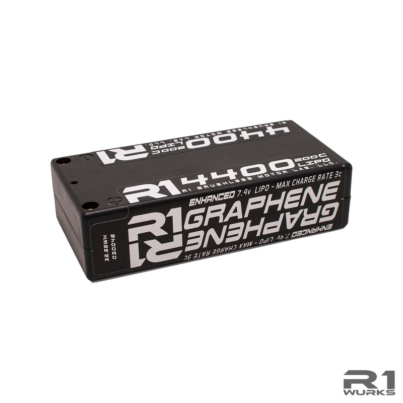 R1 4400mah 7.4V 200C Shorty Lipo Battery