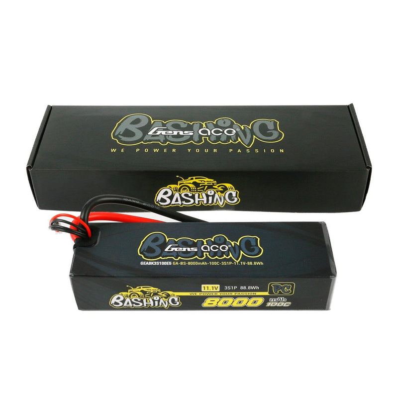 Gens Ace Bashing Pro 11.1V 100C 3S 8000mah Lipo Battery Pack With EC5 Plug For Arrma - Excel RC
