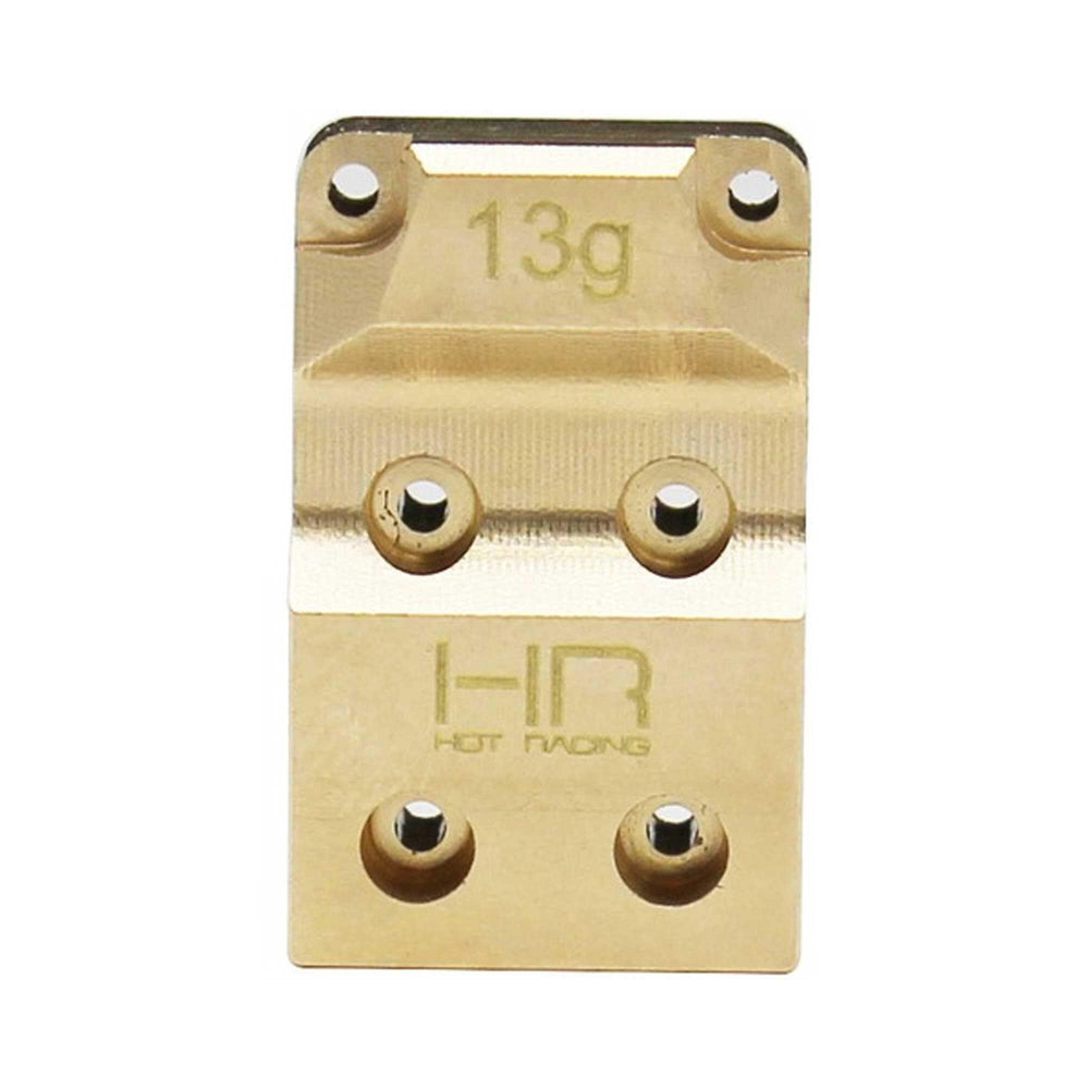 Hot Racing Brass Diff Cover w/ SS skid plate SCX24 HRASXTF12CP - Excel RC