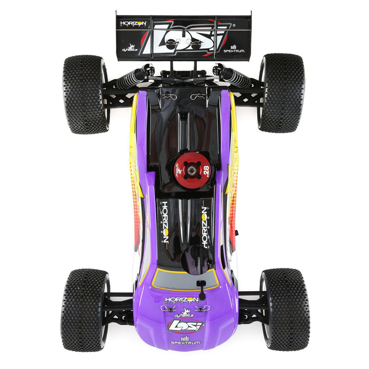 Losi LOS04011V2 1/8 8IGHT-T 4WD Truggy Nitro RTR, Purple/Yellow - Excel RC