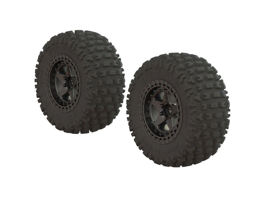 Arrma Dboots 'Fortress SC' Tire Set Glued Gun Metal (2) ARA550087 - Excel RC