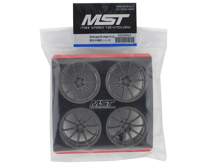 MST MXS-832058SG 5H Wheel Set (Silver Grey) (4) (+1) - Excel RC