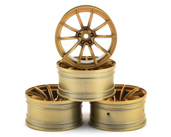 MST MXS-832068GD GTR Wheel Set (Gold) (4) (+9 Offset) w/12mm Hex - Excel RC