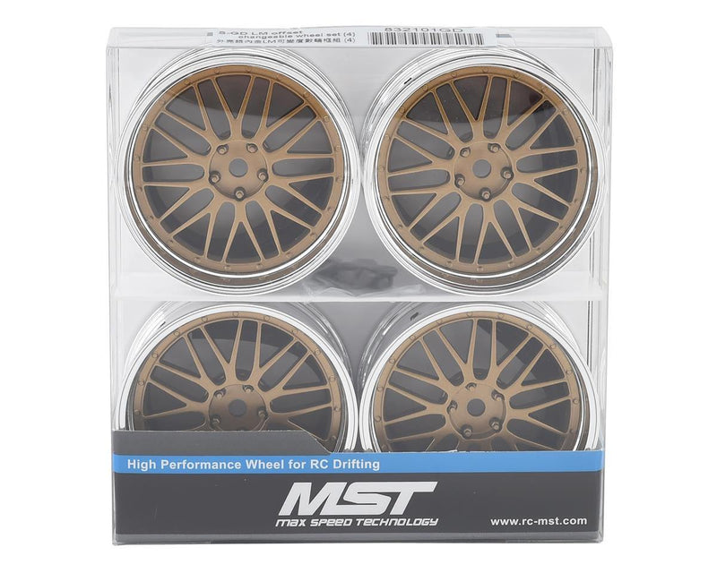 MST MXS-832101GD S-GD 21 Wheel Set (Gold) (4) (Offset Changeable) - Excel RC