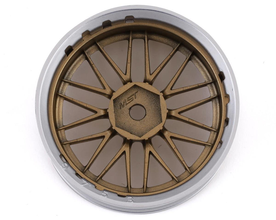 MST MXS-832102GD FS-GD LM Wheel Set (Gold) (4) (Offset Changeable) w/12mm Hex - Excel RC