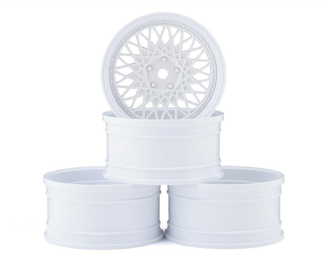 MST MXS-832103W 501 Wheel Set (White) (4) (Offset Changeable) w/12mm Hex - Excel RC