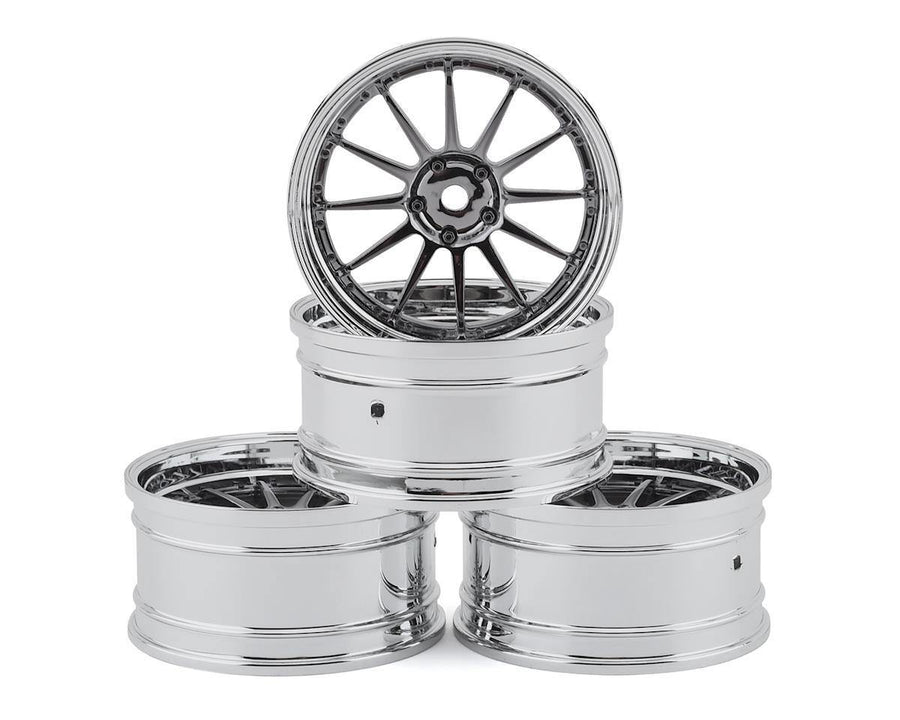 MST MXS-832105SBK S-GD 21 Wheel Set (Silver/Black) (4) (Offset Changeable) w/12mm Hex - Excel RC