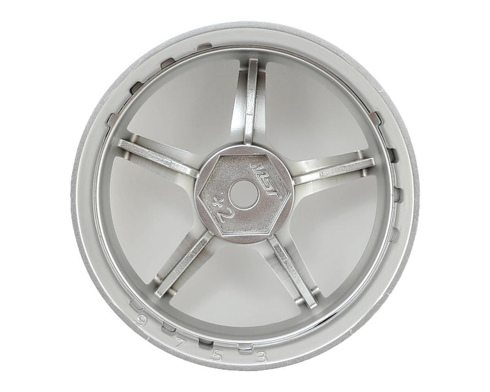 MST MXS-832109FS GT Wheel Set (Chrome/Matte Silver) (4) (Offset Changeable) - Excel RC