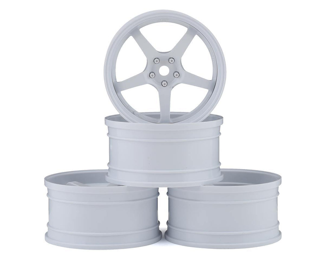 MST MXS-832109W GT Wheel Set (White/White) (4) (Offset Changeable) - Excel RC
