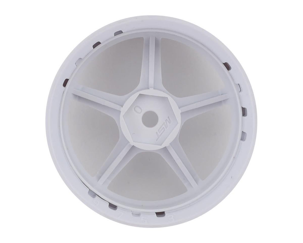 MST MXS-832109W GT Wheel Set (White/White) (4) (Offset Changeable) - Excel RC