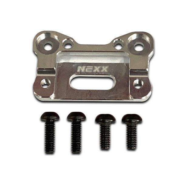 Nexx Racing Aluminum Interchangeable Front Body Mount Base (Silver) NX-186 - Excel RC