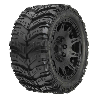 Pro-Line Masher X HP Belted Mounted F/R Tires Raid Black 24mm Wheels PRO1017610 - Excel RC