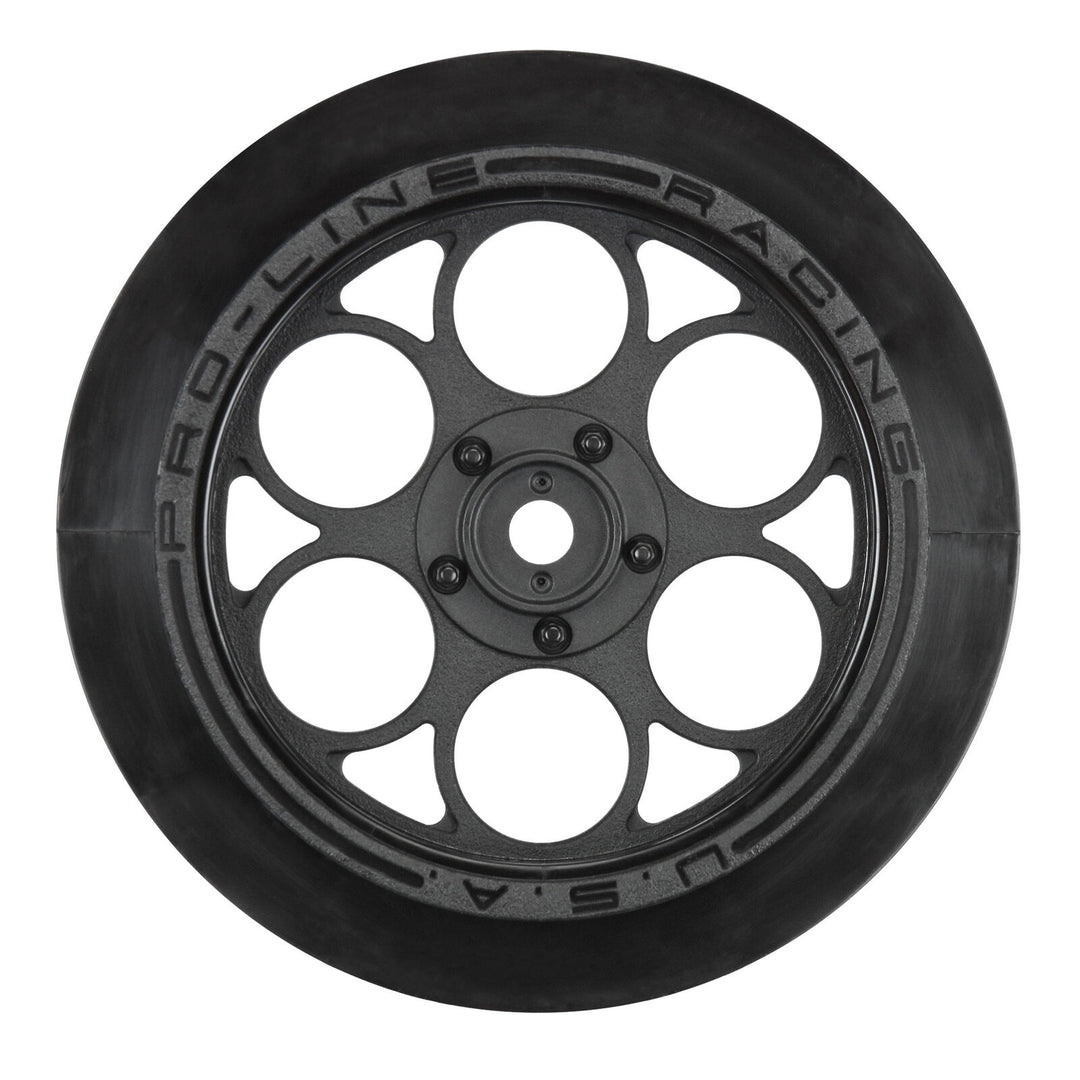 Pro-line Racing Showtime Front Runner 2.2"/2.7" Black Drag Racing 12mm Hex Wheels PRO280303