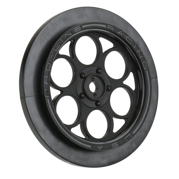 Pro-line Racing Showtime Front Runner 2.2"/2.7" Black Drag Racing 12mm Hex Wheels PRO280303