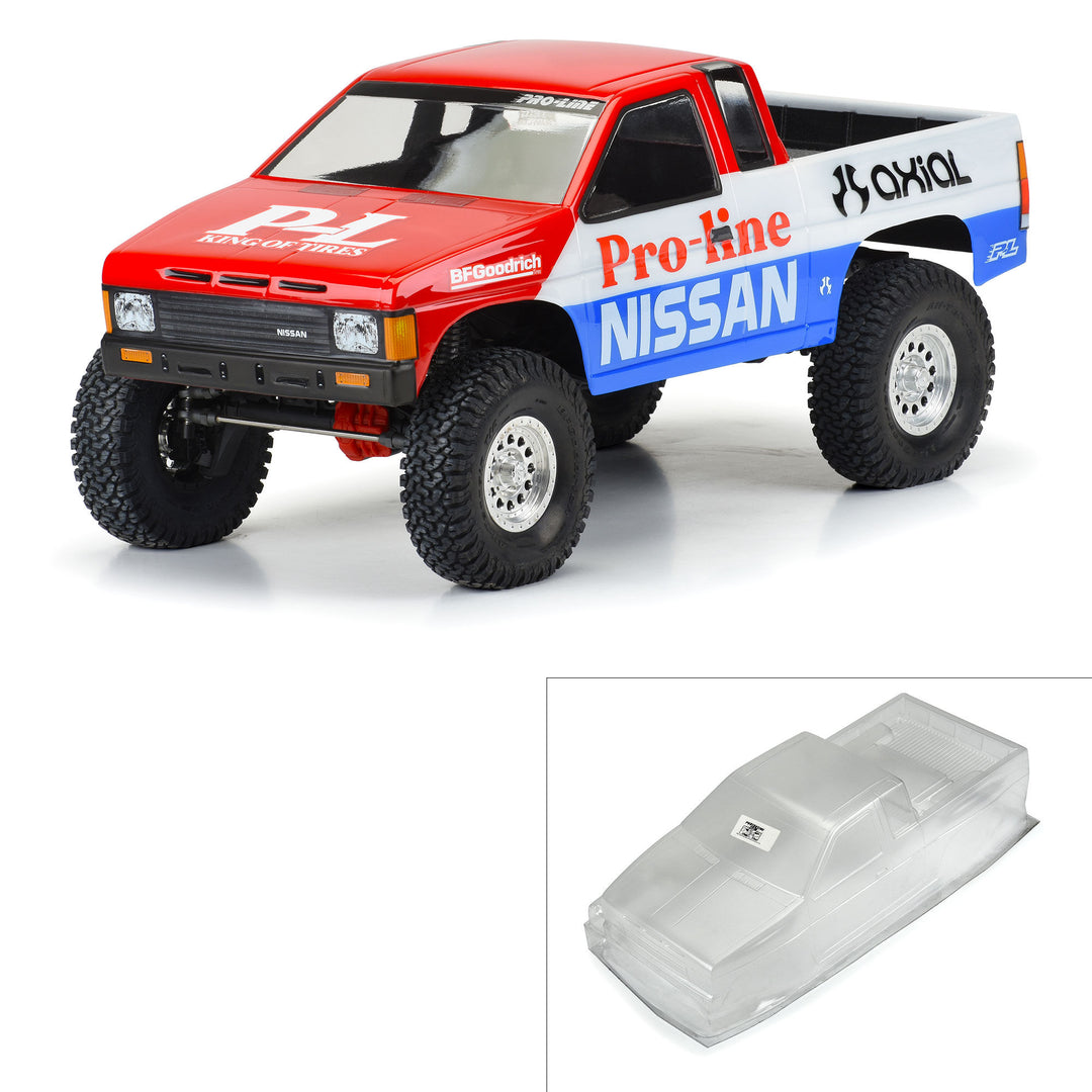 Pro-Line Racing 1/10 1987 Nissan Hardbody D21 Clear Body 12.3" (313mm) For Crawlers  3608-00 | PRO360800