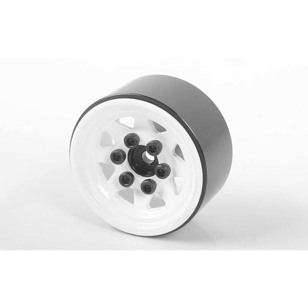 RC4WD Stamped Steel 1.0'' Stock Beadlock Wheels (White) - Excel RC