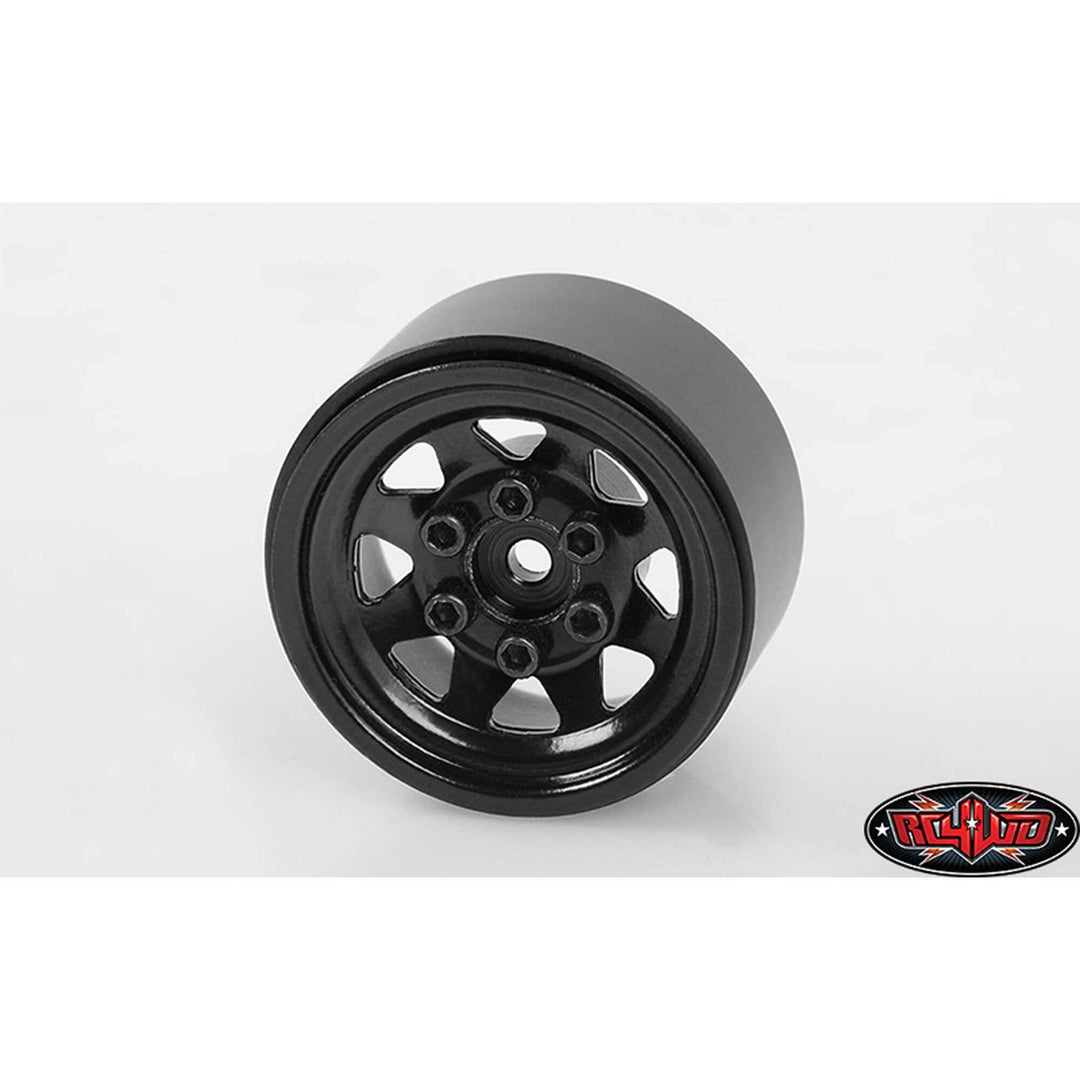 RC4WD Stamped Steel 1.0 Stock Beadlock Wheel, Black (4) - Excel RC