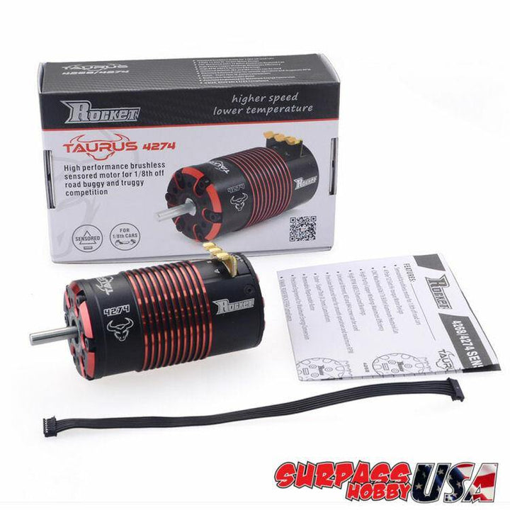 Rocket 1/8 Taurus 4274 Off-Road Sensored Brushless Motor 1700Kv - Excel RC