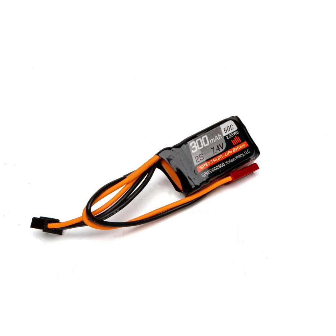 Spektrum 300mAh 2S 7.4V 50C LiPo JST-RCY Connector SPMX3002S50