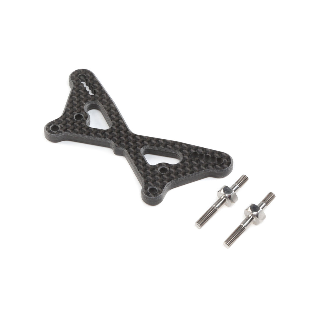 Team Losi Racing Carbon Front Tower with Ti Standoffs:  22 5.0 TLR334054
