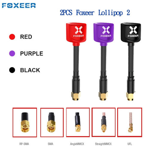 Foxeer Lollipop 2 RHCP MMCX Right Angle Purple