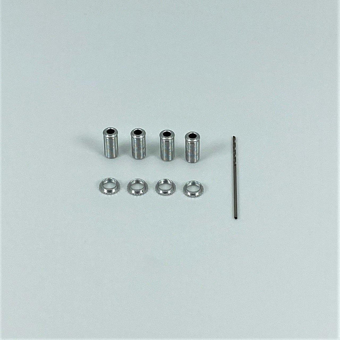 1RC Racing Threaded Alum Shock Body Set, Silver, 18th Scale (4) 1RC5006 - Excel RC