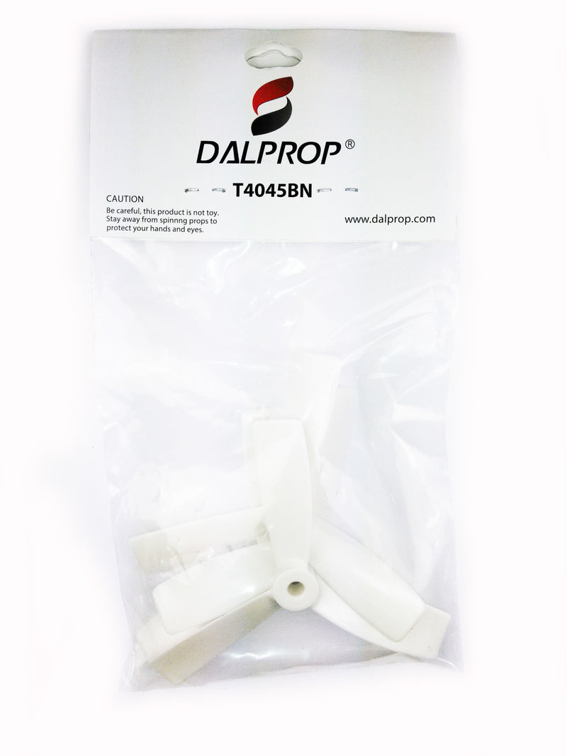 DALprop Tri 3 Blade Bullnose Propellers 2L2R White T4045